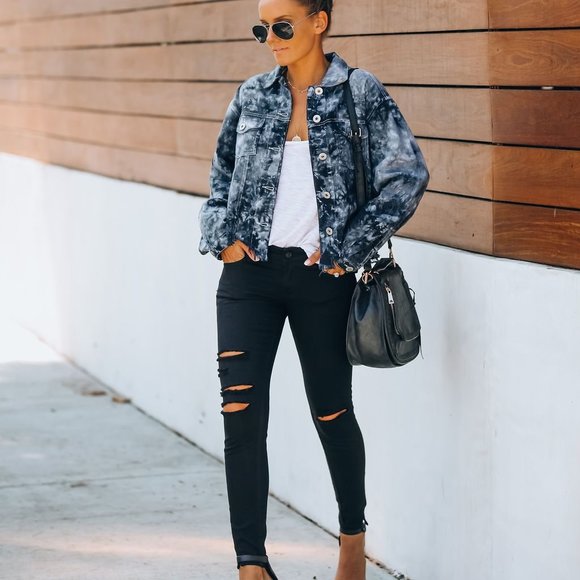 FINAL PRICE DROP Ink Drop Hand Dip Dyed Jacket - Picture 7 of 10